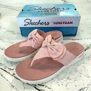 Sketchers Intergrades - Sweet Serene Platform Thong Sandals Light Pink Size 11